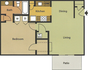 One Bedroom / One Bath - 700 Sq. Ft.*